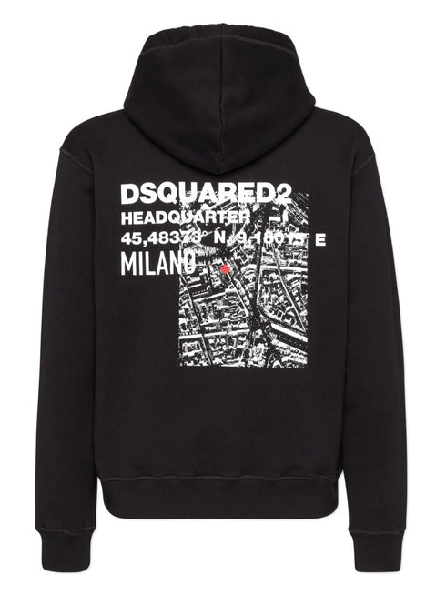logo-print cotton hoodie